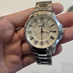Fossil Metal Watch with Roman Numerals